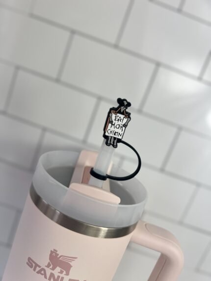 10mm Straw Topper- Eat more chikin