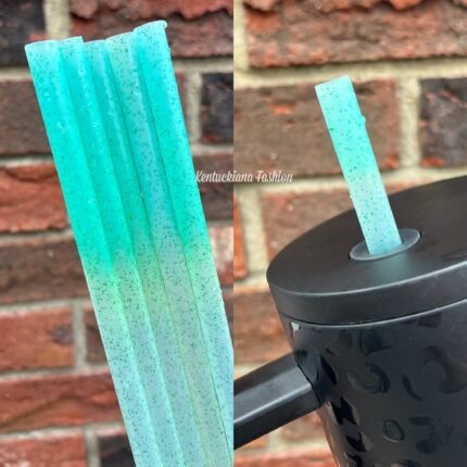 40 ounce straw - Color changing dark green